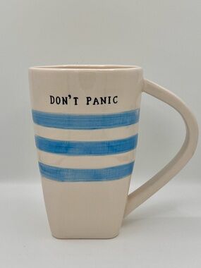 Magenta Exclusive Don’t Panic Mug | Rae Dunn M Stamped Collectible Coffee Mug